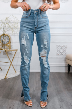 Effortlessly Cool & Comfy Stretchy Ripped Jeans