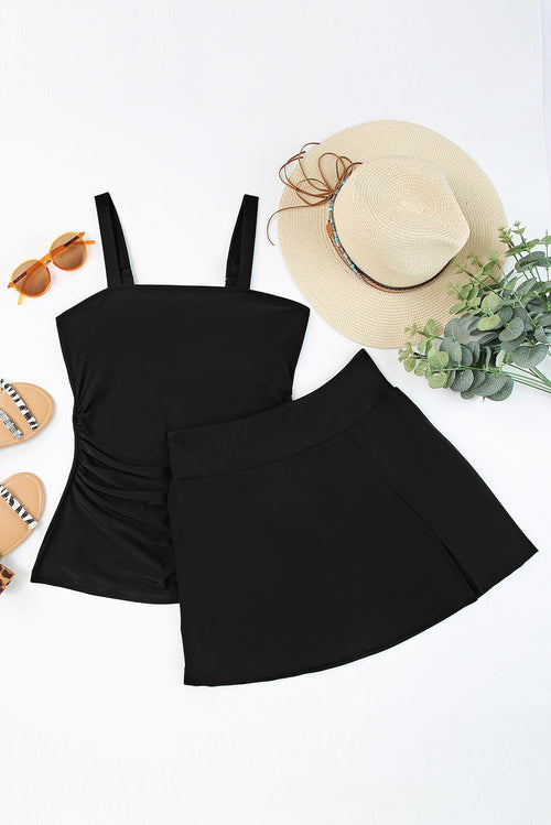 Enchanted Sea Black Tankini: Romantic Elegance 🌊💫