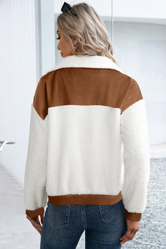 Stay Cozy & Stylish with Chestnut Fuzzy Jacket