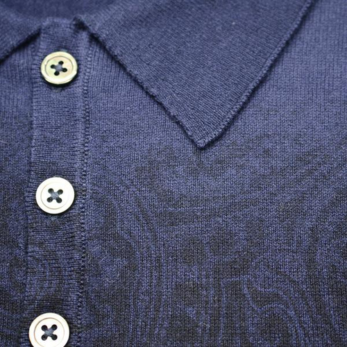 Navy Cashmere Polo: Sophistication and Serenity.
