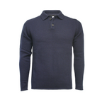 Apollo Navy Cashmere Polo Neck: Rugged Elegance