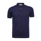 Nautical Sophistication: Navy Cashmere Polo Shirt