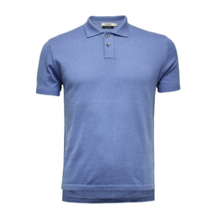 Nautical Sophistication: Navy Cashmere Polo Shirt