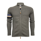 Luxurious Grey Cashmere Zip Sweater: Hemingway style