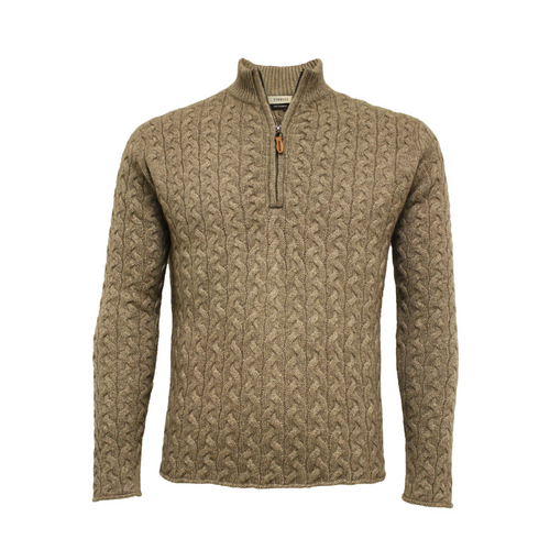 Luxe Camel Cashmere Cable Knit: Hemingway-Approved