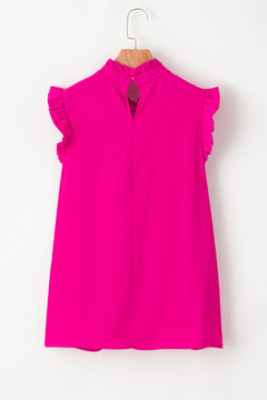 Pleated Frill Top in Charming Pink Delight