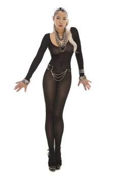 Sensual Midnight Passion Body Stocking - Black