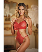 Sultry Red Lace Romance Teddy 🌹