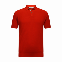 Red Cashmere Coastal Polo: Hemingway Elegance