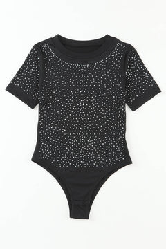 Sparkle & Shine Black Rhinestone Bodysuit