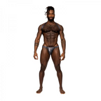 Mystic Blue Love: Male Power Shoulder Thong