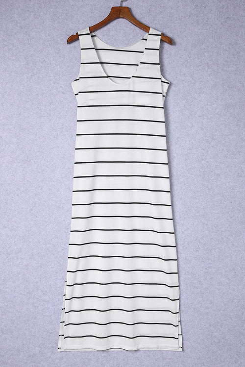 Elegant Striped Maxi Dress: Sophisticated Style