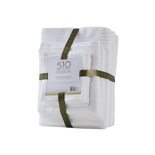 Luxurious 12-Piece Cotton Bath Towel Set