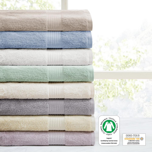 Madison Park 6 Piece Organic Cotton Towel Set