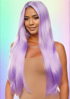 Opulent Elegance 33" Lavender Centre Part Wig