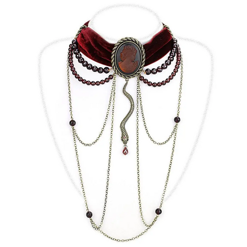 Elegant Smoked Quartz Necklace: Antique Copper Opulence