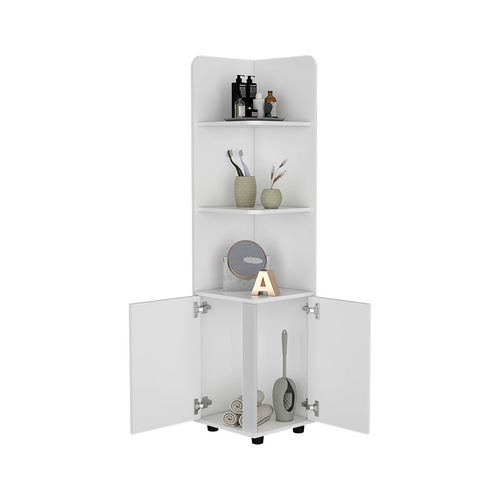 Elegant White Freestanding Cabinet: A Regal Find