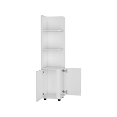 Elegant White Freestanding Cabinet: A Regal Find