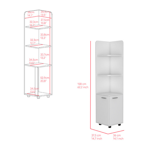 Elegant White Freestanding Cabinet: A Regal Find