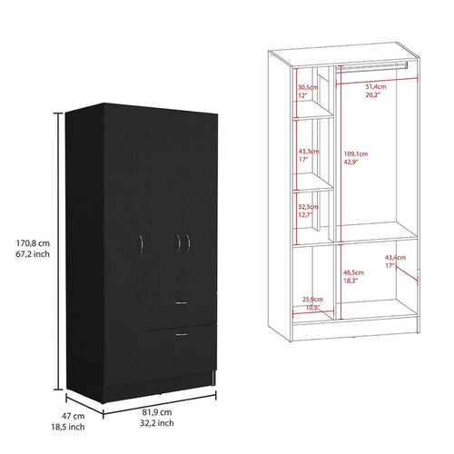 Cobra Armoire: Opulence in Black and White