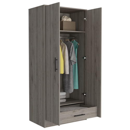 Elegant Beery 180 Gray Armoire: Luxury Personified