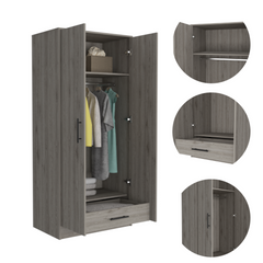 Elegant Beery 180 Gray Armoire: Luxury Personified