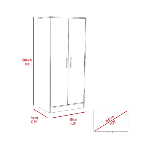 Elegant Beery 180 Gray Armoire: Luxury Personified