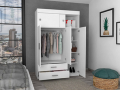 Elegant White Chaplin Armoire: Opulent Storage Glory