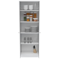 Opulent White Finish Storage Cabinet - 70"