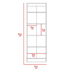 Opulent White Finish Storage Cabinet - 70"