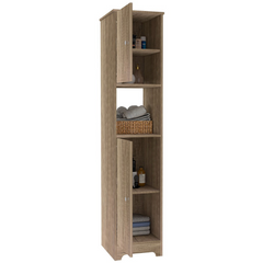 Albany Luxury Light Oak Linen Cabinet: Royal Organization