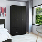 Clark Three Door Armoire: Black Wengue'est Elegance