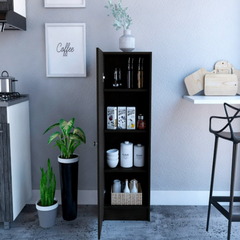 Pantry Miami Black Wengue Cabinet: Elegance Personified