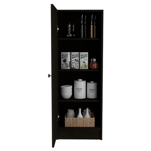 Pantry Miami Black Wengue Cabinet: Elegance Personified