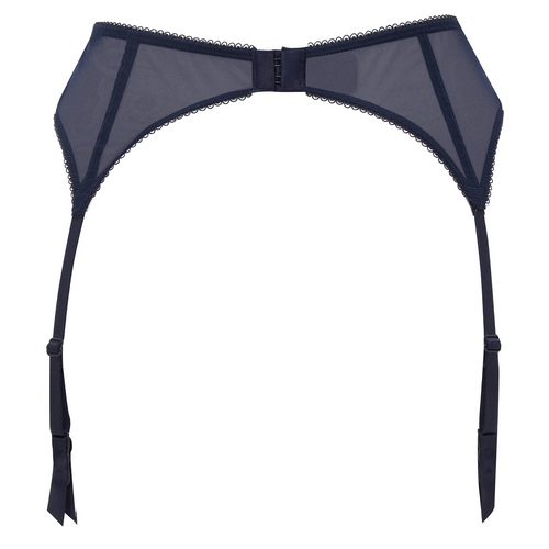 Gossard Superboost Lace Garter Belt Midnight Blue Gold