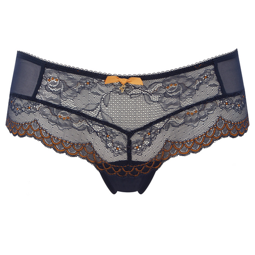 Gossard Superboost Lace Short Panty Midnight Blue Gold