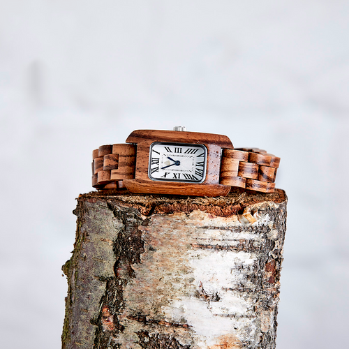 Opulent Maple & Zebrawood Elegance Watch