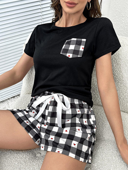 Sweetheart Plaid Lounge Lovin' Set: Cozy Chic