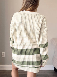 Enchanted Love Song Striped Cardigan: Romantic Elegance