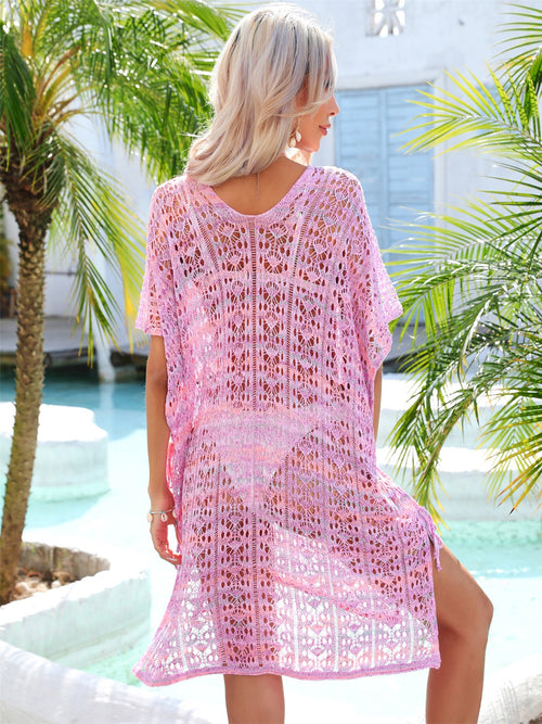 Whispering Breeze Sheer V-Neck Cover-Up