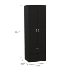 The Luxurious Black Wengue Armoire: A Noble Closet