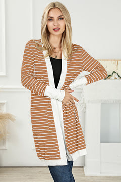 Chic Striped Pocket Cardigan for Everyday Magic