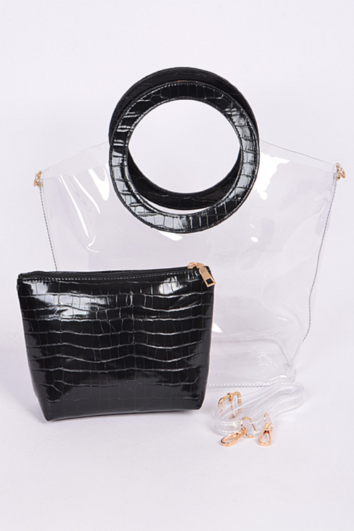 Clear Round Handle Bag