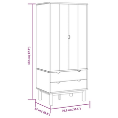 Opulent Scandinavian Pine Wardrobe by vidaXL