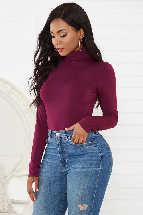 Luxury Blend Turtleneck Bodysuit: Timeless Sophistication