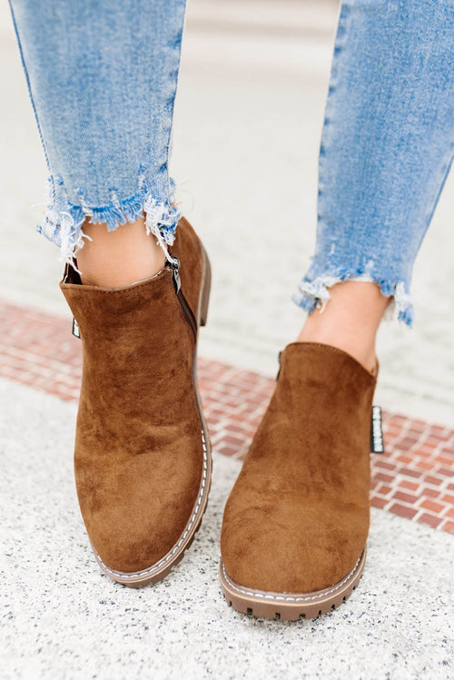 Opulent Elegance: Espresso Suede Ankle Boots