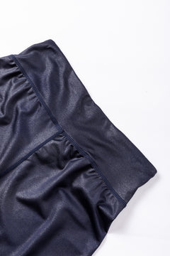 Navy Blue Sass Leather Leggings: Must-Have Chic!