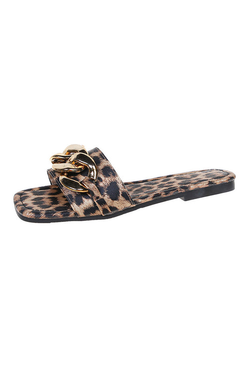 Luxe Leopard Opulence Slide Sandals