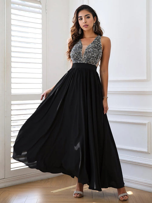 Elegance Defined: Sequin Maxi Dress