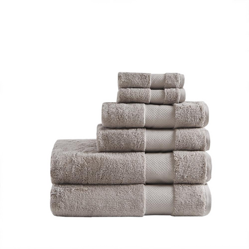 Opulent Turkish Cotton 6-Piece Bath Towel Set